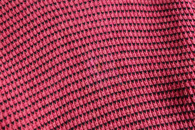 "Wool rich" birdseye design linen cotton knit