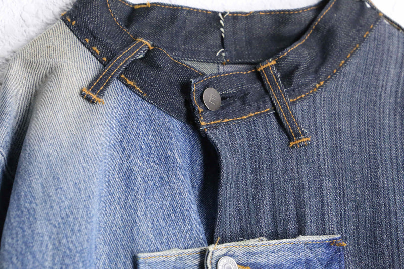 "Re:make" patchwork denim china jacket