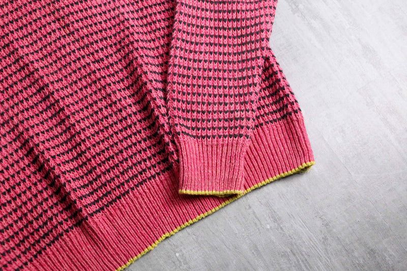 "Wool rich" birdseye design linen cotton knit