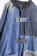 "Re:make" patchwork denim china jacket