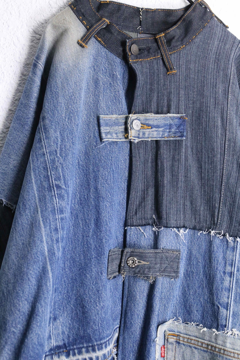 "Re:make" patchwork denim china jacket