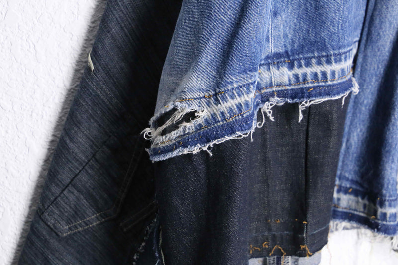 "Re:make" patchwork denim china jacket