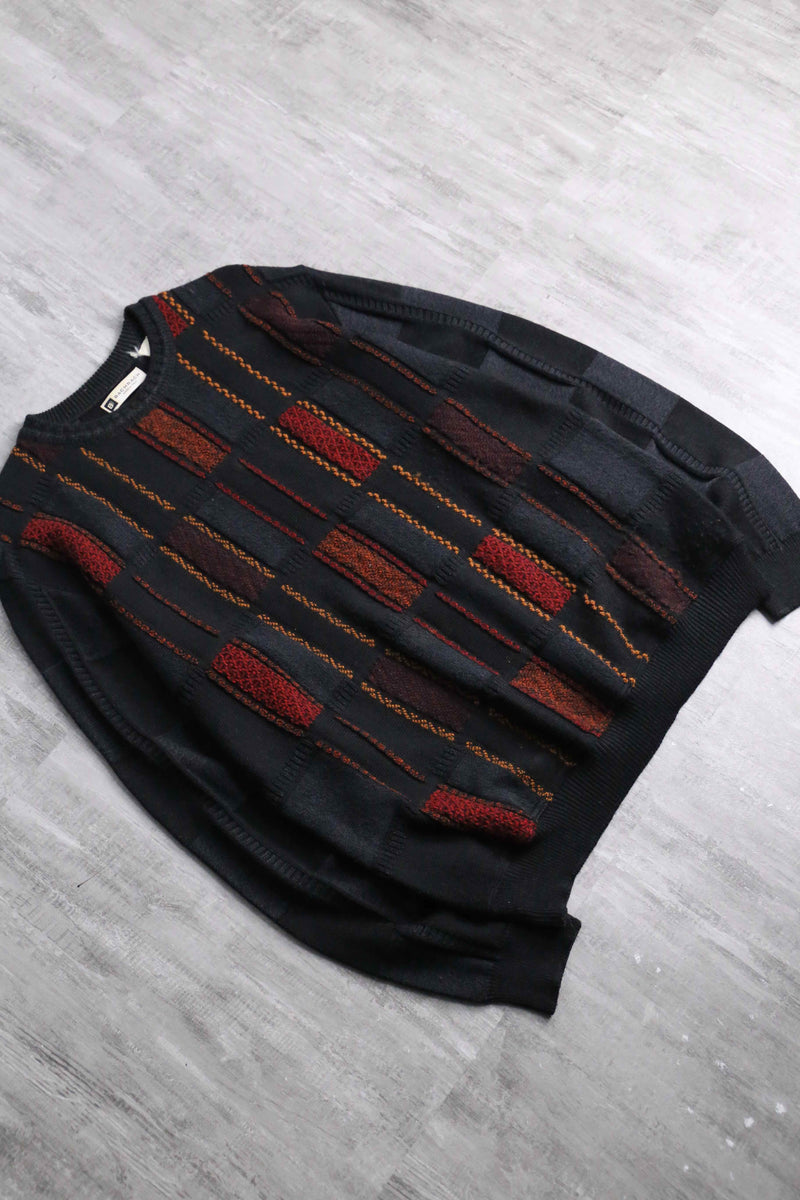 1990's BACH RACH rectangle design knit