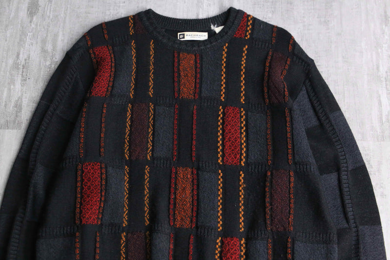 1990's BACH RACH rectangle design knit
