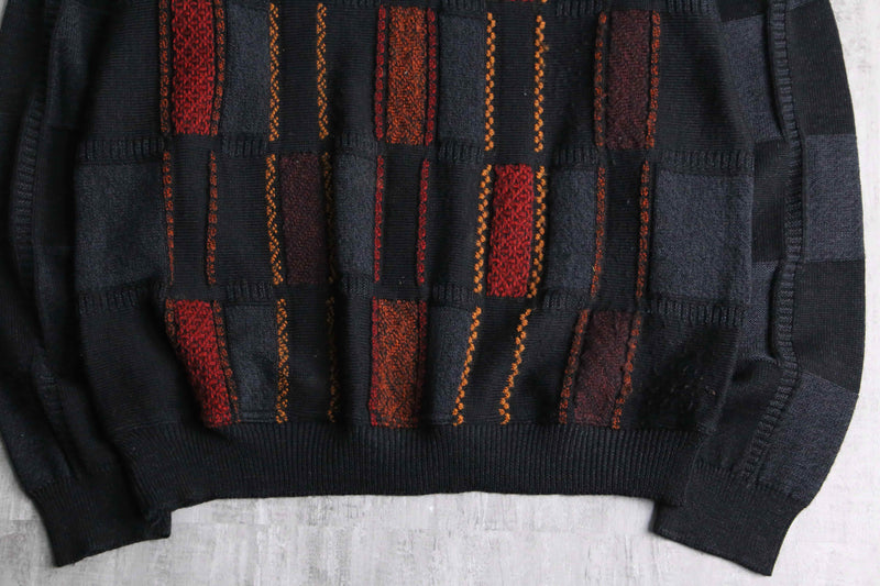 1990's BACH RACH rectangle design knit