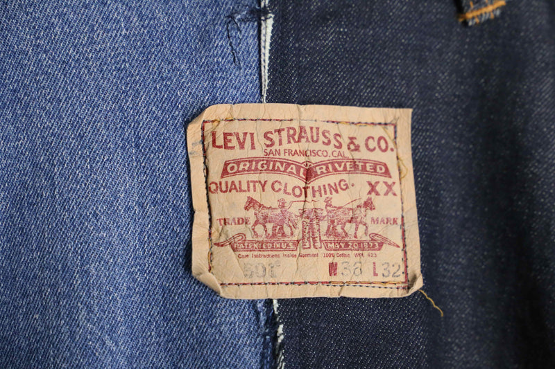 "Re:make" patchwork denim china jacket