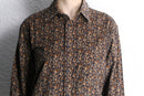 total flower pattern corduroy shirt