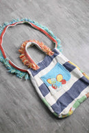 '''Re:make''fringe rug patchwork shoulder bag