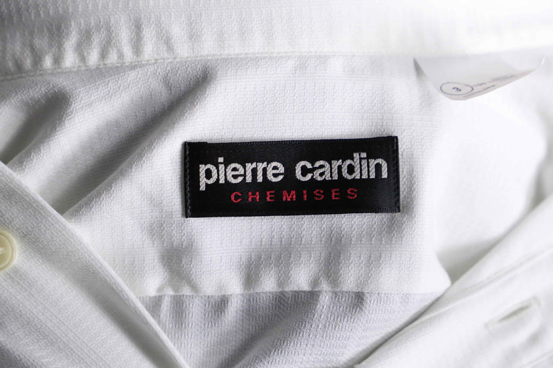 ”pierre cardin” white imperial collar stripe shirts