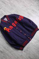 “MLB” dark purple varsity jacket : Angels