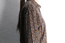 total flower pattern corduroy shirt