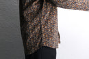total flower pattern corduroy shirt