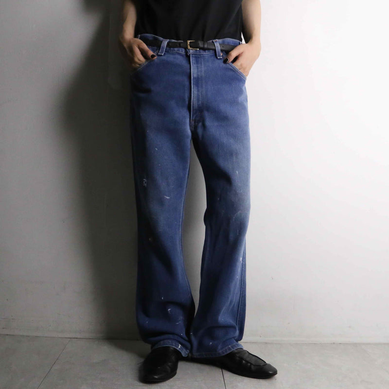 "Levi's 517" USA made indigo blue cotton & poly boots cut denim