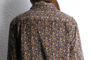 total flower pattern corduroy shirt