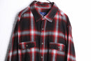 00's ombre check flannel shirt