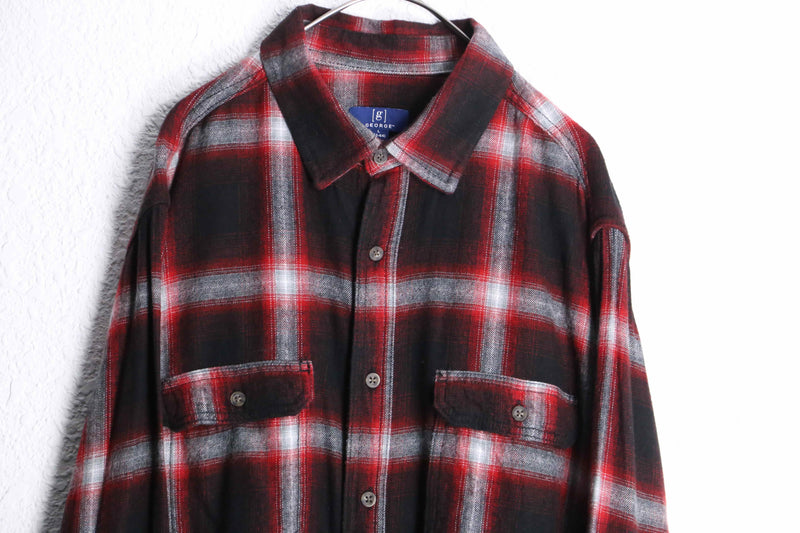 00's ombre check flannel shirt