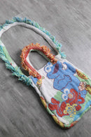'''Re:make''fringe rug patchwork shoulder bag