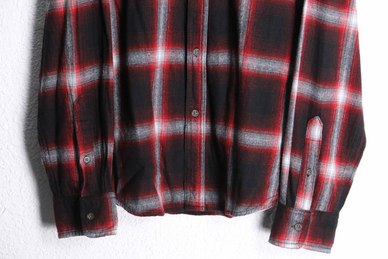00's ombre check flannel shirt