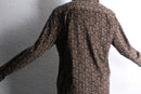total flower pattern corduroy shirt