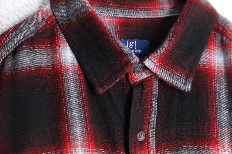 00's ombre check flannel shirt
