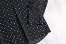 black color white dot sheer L/S shirt