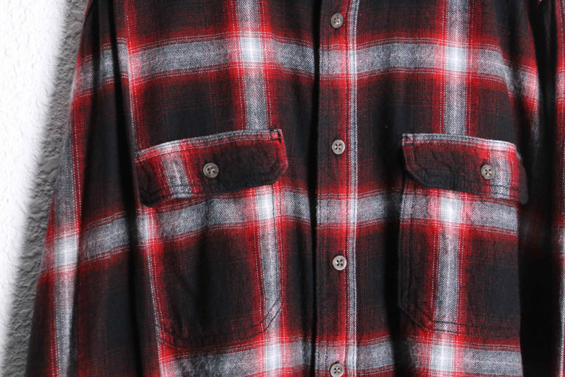 00's ombre check flannel shirt