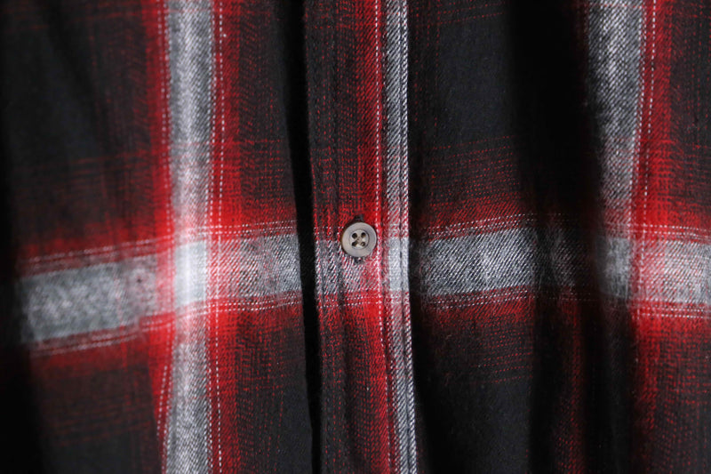 00's ombre check flannel shirt