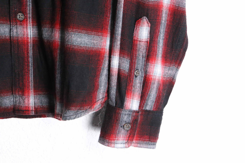 00's ombre check flannel shirt