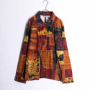 “CHICO’S” mulch switch pattern corduroy tracker jacket