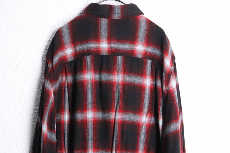 00's ombre check flannel shirt
