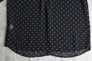 black color white dot sheer L/S shirt