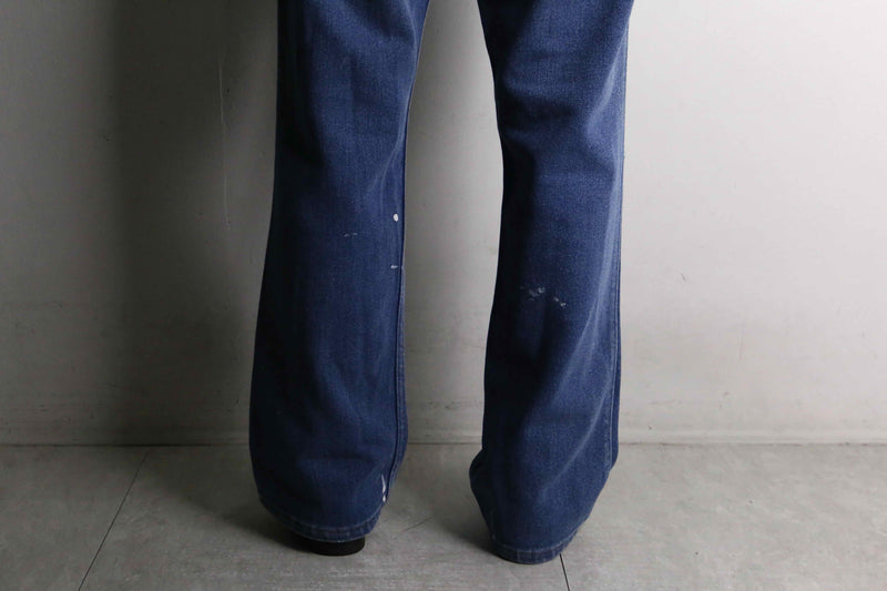 "Levi's 517" USA made indigo blue cotton & poly boots cut denim