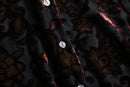 1990s botanical pattern sheer velours shirt