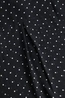 black color white dot sheer L/S shirt
