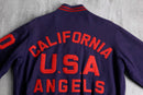 “MLB” dark purple varsity jacket : Angels