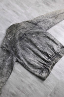 washed zip up denim jacket