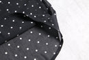 black color white dot sheer L/S shirt
