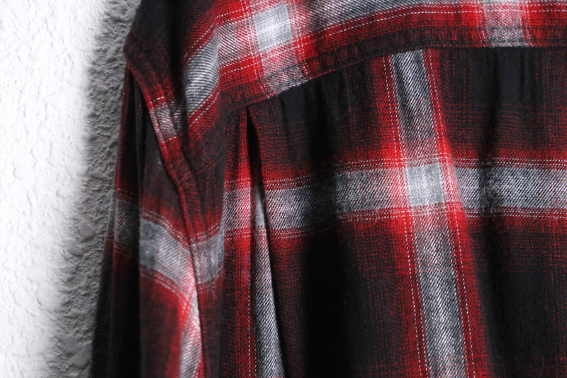 00's ombre check flannel shirt