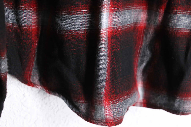 00's ombre check flannel shirt