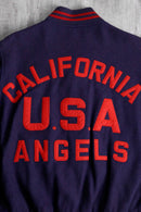 “MLB” dark purple varsity jacket : Angels
