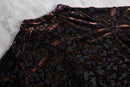 1990s botanical pattern sheer velours shirt