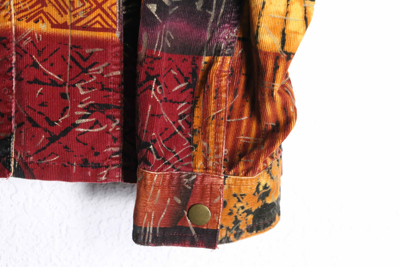 “CHICO’S” mulch switch pattern corduroy tracker jacket