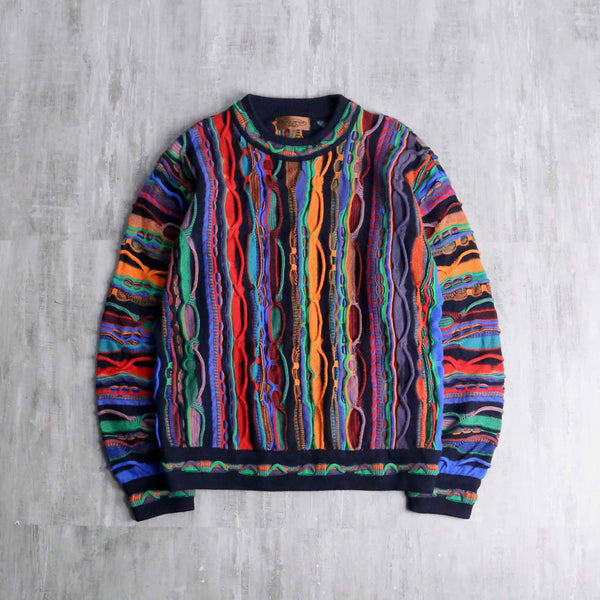 colorful stripe 3D design knit
