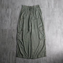 2000s rayon-linen wide baggy cargo pants