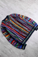 colorful stripe 3D design knit
