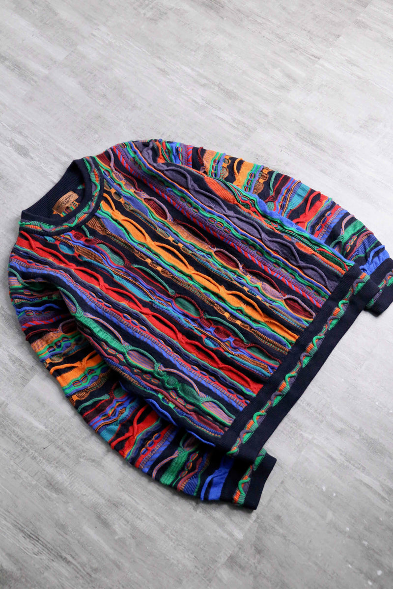 colorful stripe 3D design knit