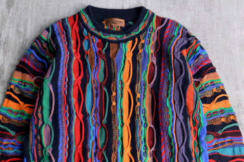 colorful stripe 3D design knit