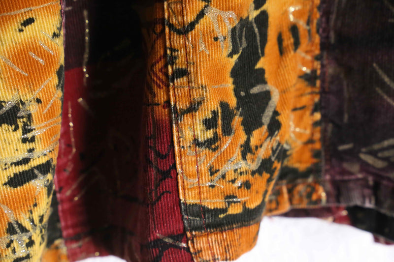 “CHICO’S” mulch switch pattern corduroy tracker jacket