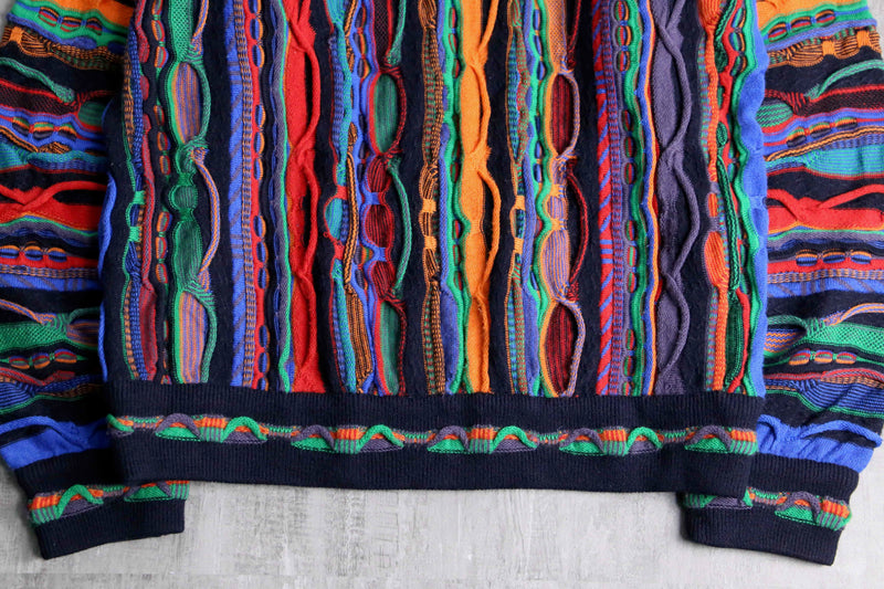 colorful stripe 3D design knit