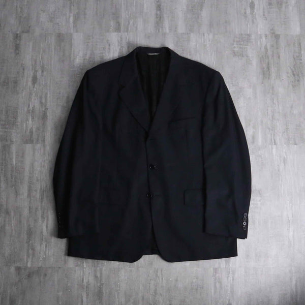 1980-90s Christian Dior windowpane check 3B single tailored jacket